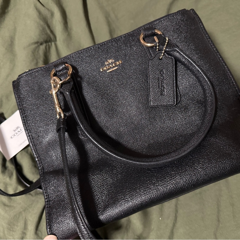 Coach Black Leather Shoulder Bag